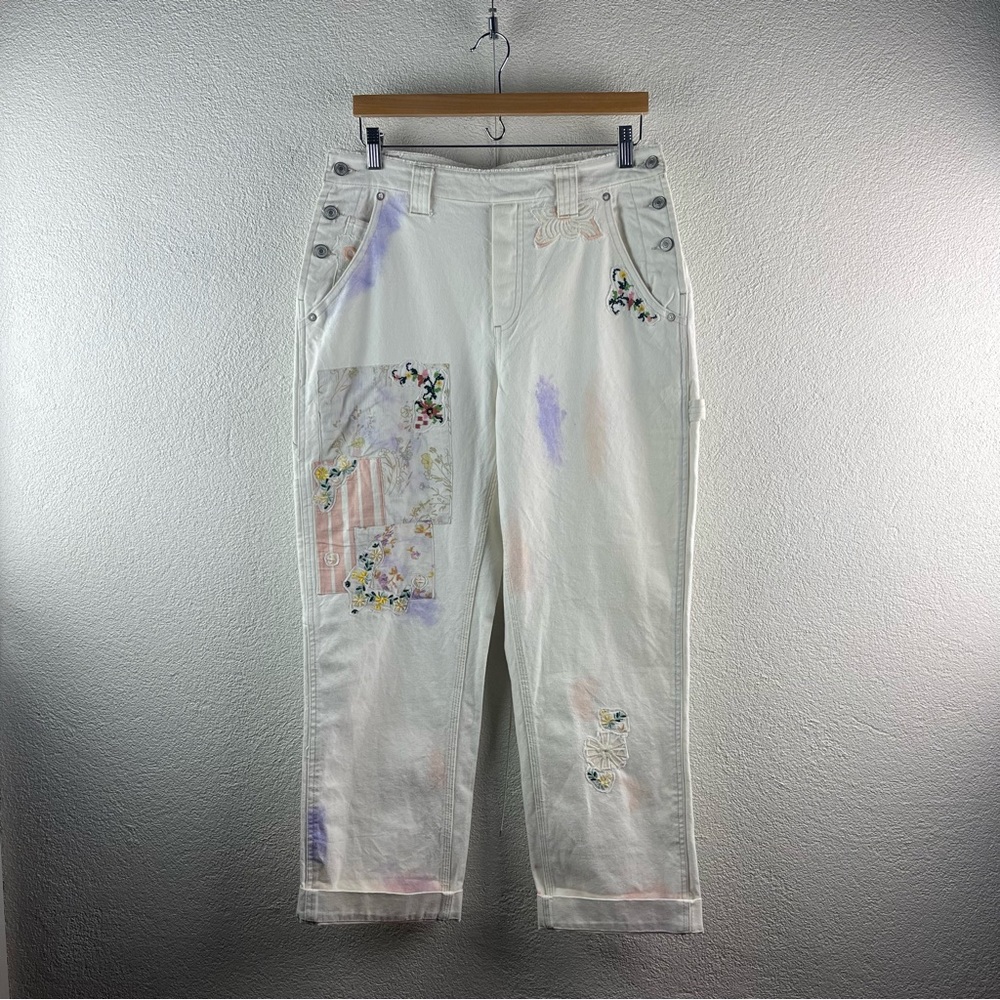 We the Free l 29 Love Alive Vintage Floral Embroidered Patchwork Boyfriend Jeans